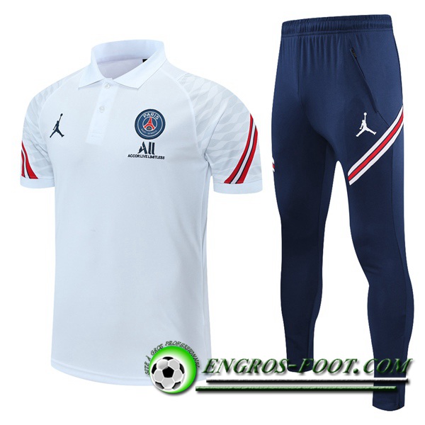 Ensemble Polo Jordan PSG + Pantalon Rouge/Blanc 2021/2022