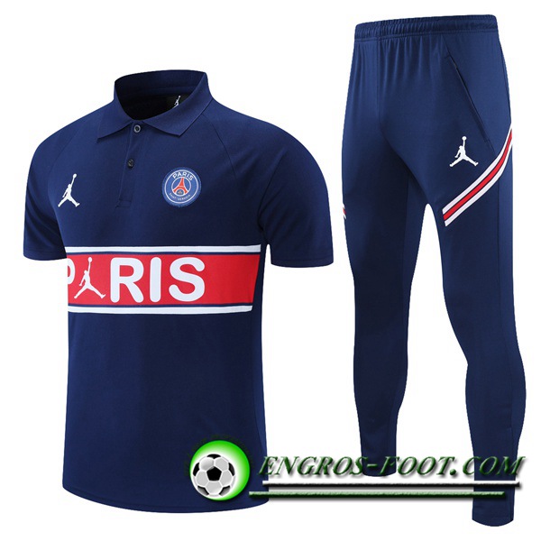 Ensemble Polo Jordan PSG + Pantalon Bleu Marin/Rouge/Blanc 2021/2022