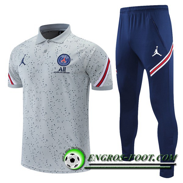 Ensemble Polo Jordan PSG + Pantalon Gris/Rouge 2021/2022