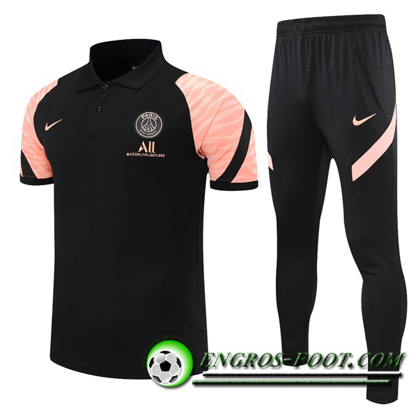 Ensemble Polo Jordan PSG + Pantalon Noir/Rose 2021/2022