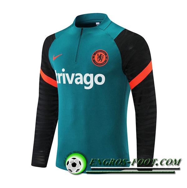 Sweatshirt Training FC Chelsea Vert/Noir 2021/2022