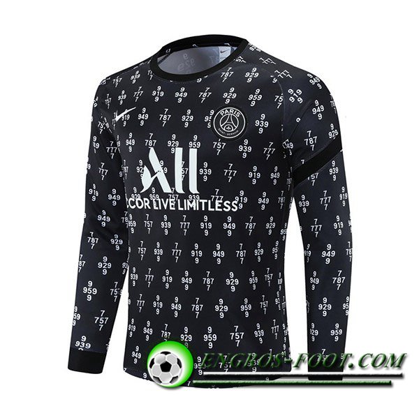 Sweatshirt Training Jordan PSG Noir/Blanc 2021/2022