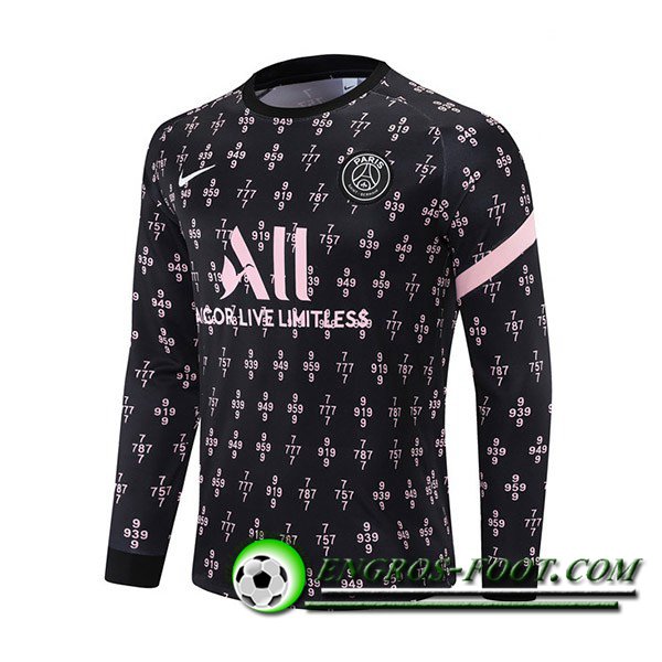 Sweatshirt Training Jordan PSG Noir/Rose 2021/2022