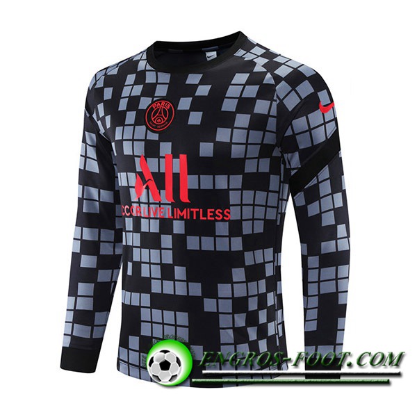 Sweatshirt Training Jordan PSG Noir/Gris 2021/2022