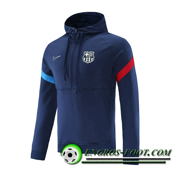 Sweatshirt Training Capuche FC Barcelone Bleu Marin/Rouge/Bleu 2021/2022