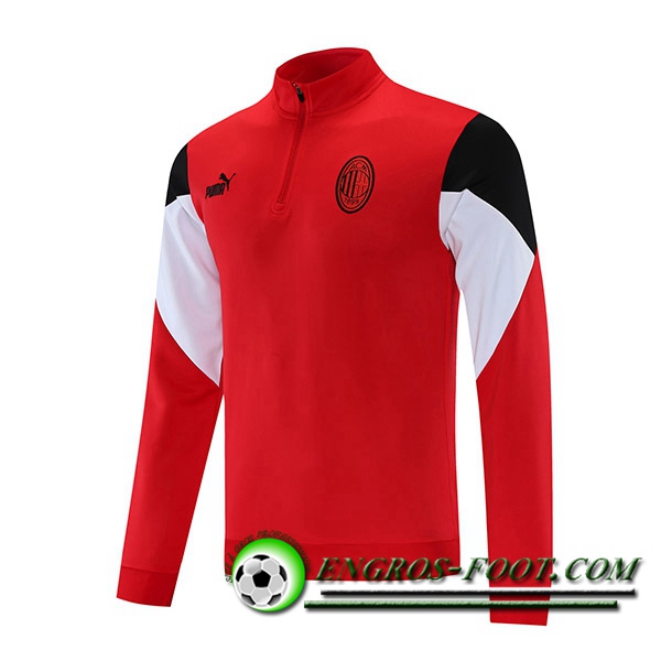 Sweatshirt Training AC Milan Noir/Blanc/Rouge 2021/2022