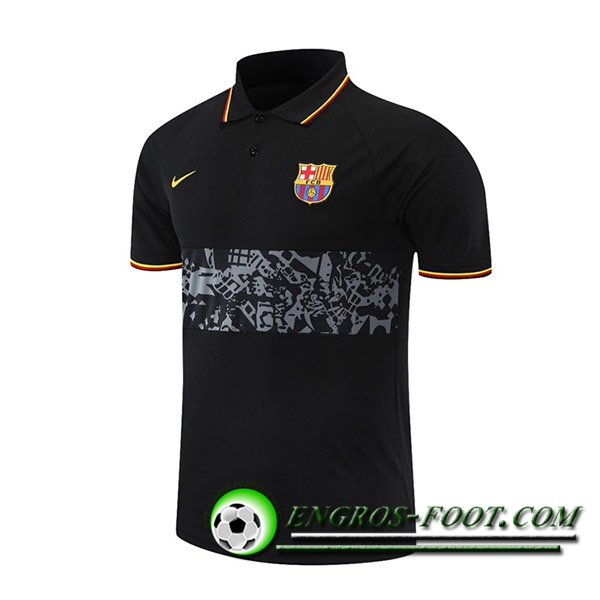 Polo Foot FC Barcelone Noir/Gris 2021/2022