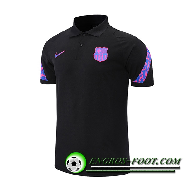 Polo Foot FC Barcelone Noir/Pourpre 2021/2022