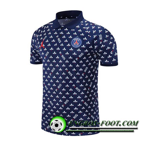 Polo Foot Jordan PSG Bleu Marin/Blanc 2021/2022