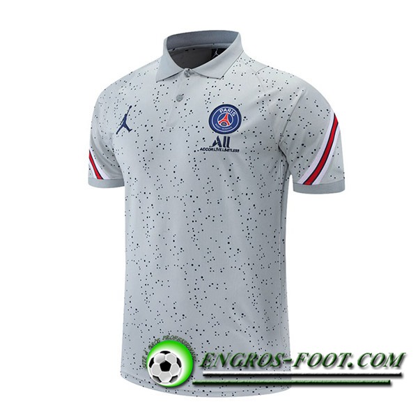 Polo Foot Jordan PSG Gris/Rouge 2021/2022