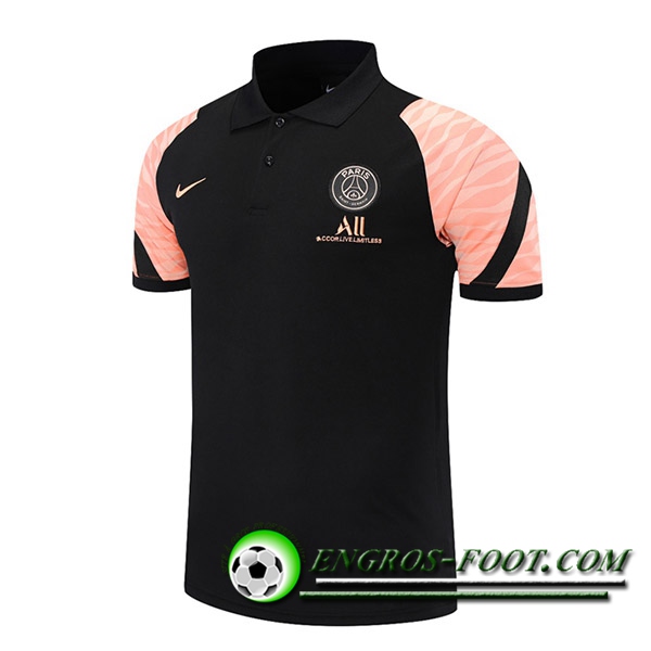 Polo Foot Jordan PSG Noir/Rose 2021/2022