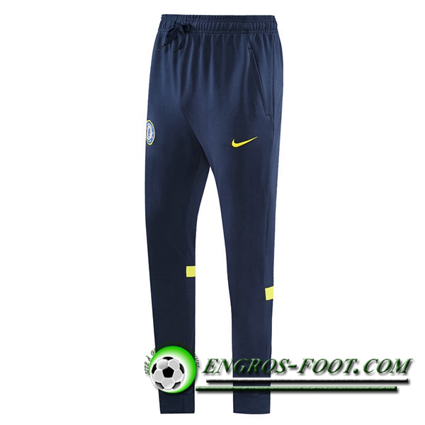 Training Pantalon Foot FC Chelsea Bleu Marin/Jaune 2021/2022