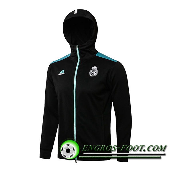 Veste A Capuche Real Madrid Noir/Vert 2021/2022