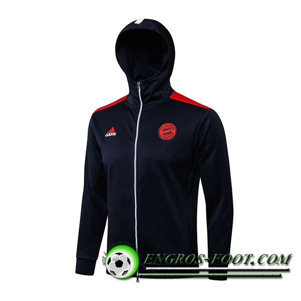 Veste A Capuche Bayern Munich Noir/Rouge 2021/2022