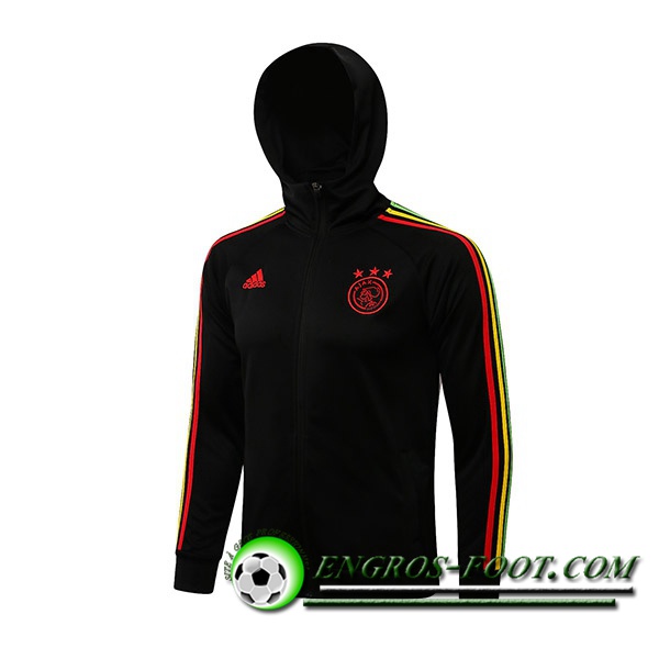 Veste A Capuche AFC Ajax Noir/Rouge 2021/2022