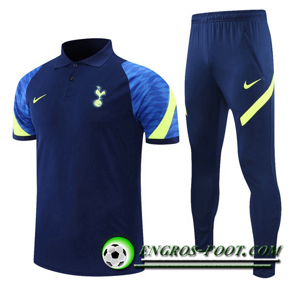 Ensemble Polo Tottenham Hotspur + Pantalon Bleu Marin/Vert 2021/2022