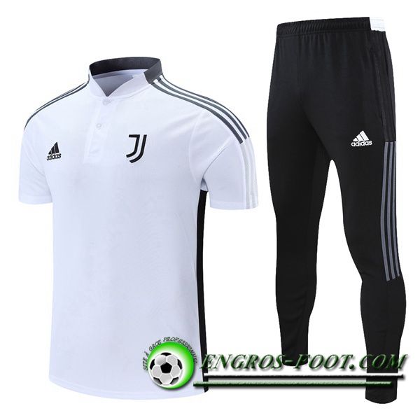 Ensemble Polo Juventus + Pantalon Blanc/Gris 2021/2022