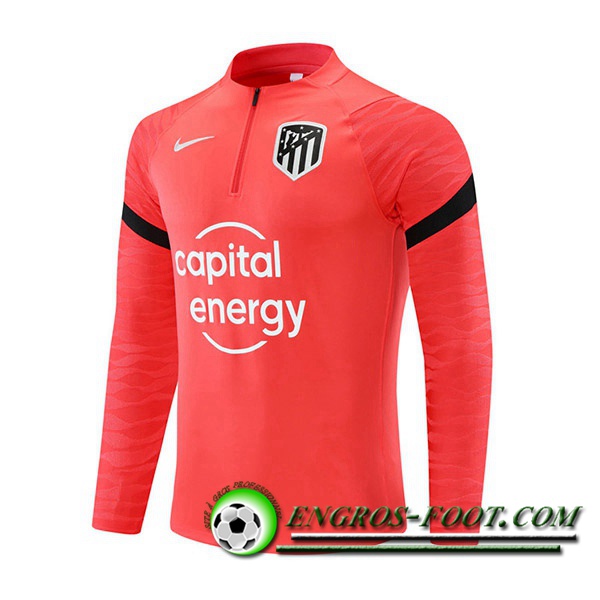 Sweatshirt Training Atletico Madrid Rouge/Noir 2021/2022