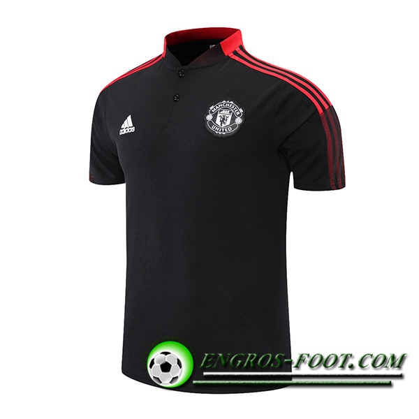 Polo Foot Manchester United Rouge/Noir 2021/2022