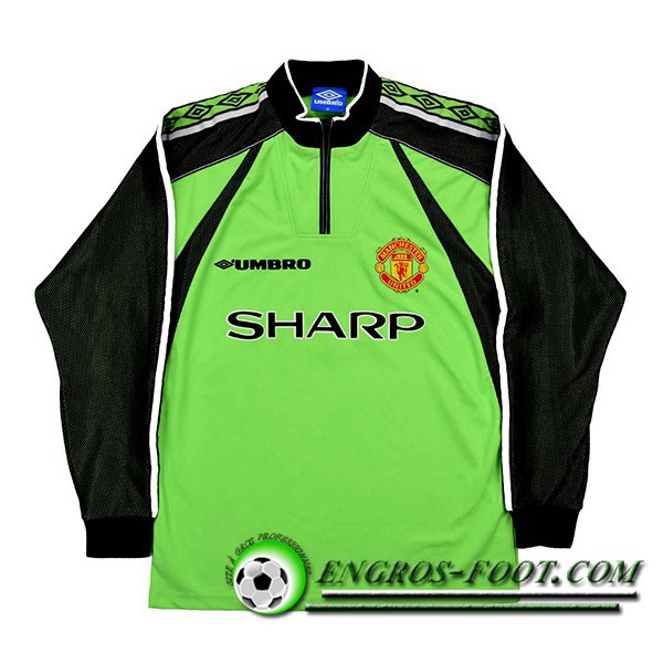 Maillot de Foot Manchester United Retro Exterieur Manche Longue 1998/1999