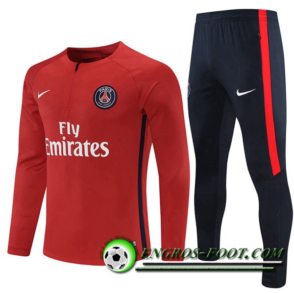 Ensemble Survetement de Foot Jandor PSG Rouge 2016/2017