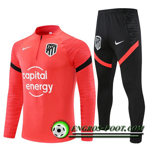 Ensemble Survetement de Foot Atletico Madrid Rouge/Noir 2021/2022