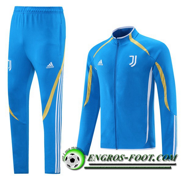 Ensemble Survetement de Foot - Veste Juventus Bleu/Jaune 2021/2022