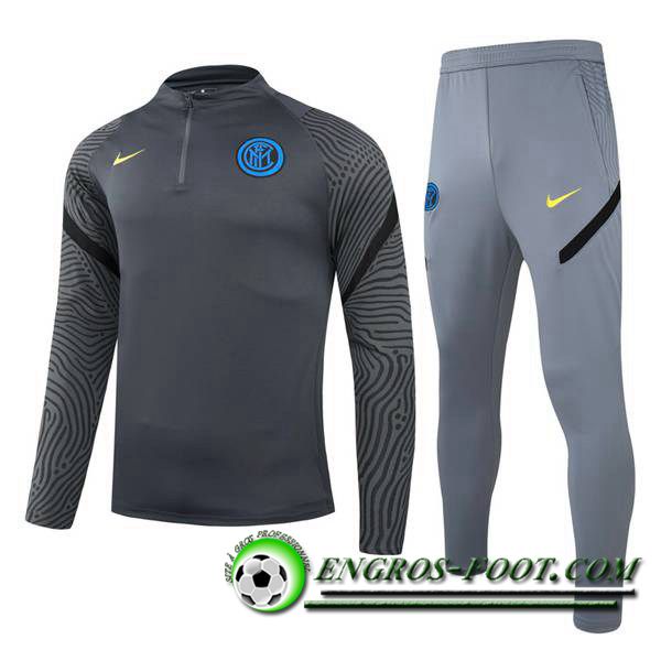 Ensemble Survetement de Foot Inter Milan Enfant Gris 2021/2022