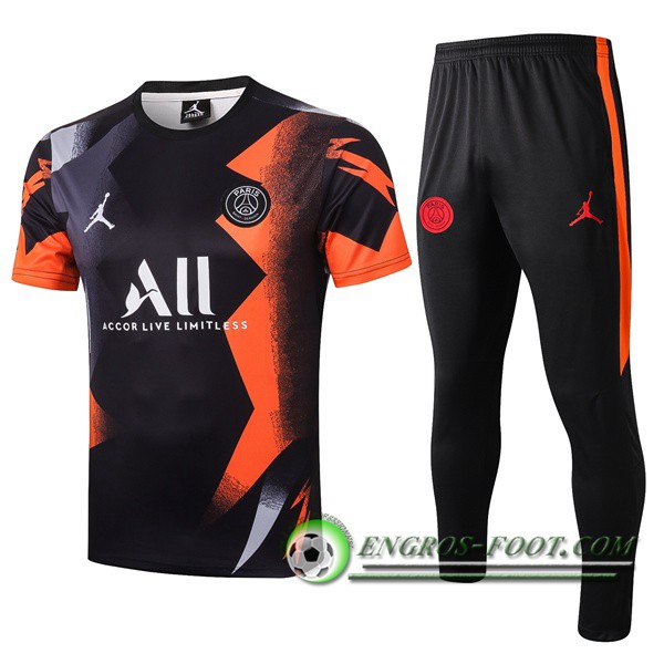 Ensemble Polo PSG ALL + Pantalon Noir Jaune 2019/2020