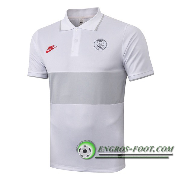 Polo Foot Paris PSG Blanc Gris 2019/2020