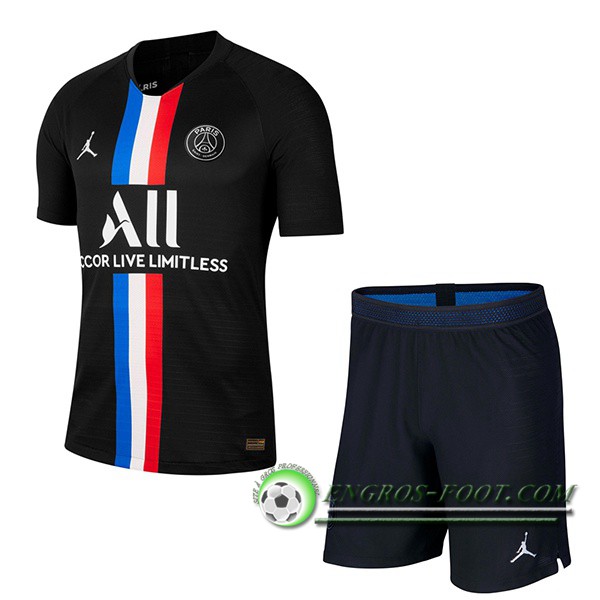 Engros-foot: Ensemble Maillot Foot Paris PSG X Jordan Enfants Quatrieme 2019 2020 Thailande