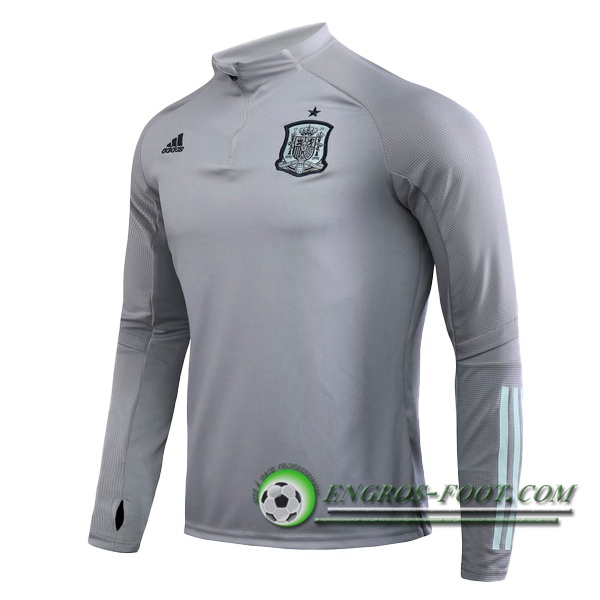 Engros-foot: Sweatshirt Training Espagne Gris Clair 2020/2021 Thailande