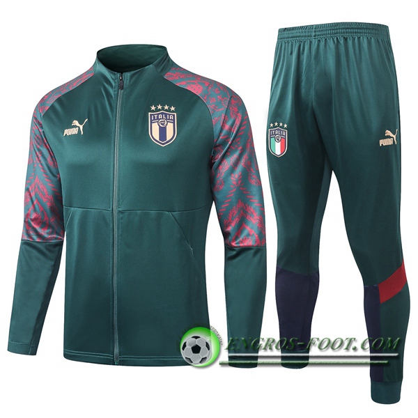 Ensemble Survetement de Foot - Veste Italie Vert 2020/2021