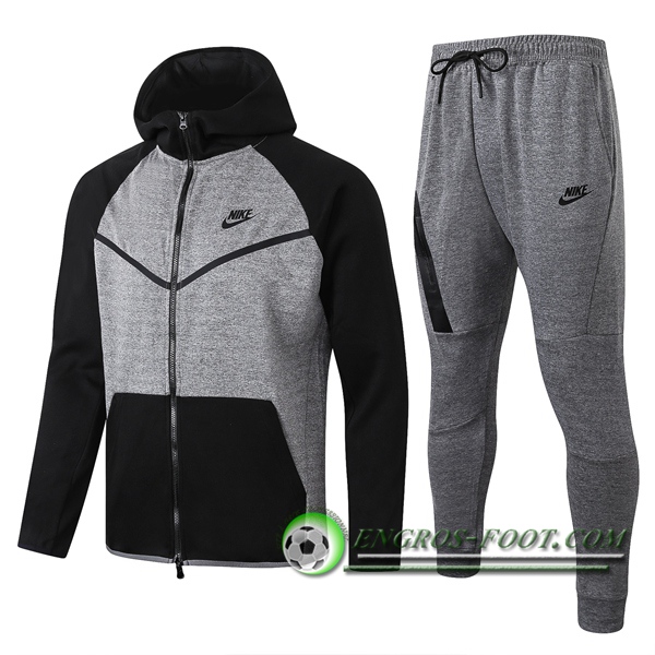 Veste A Capuche Survetement Foot NIKE Noir Gris 2020/2021