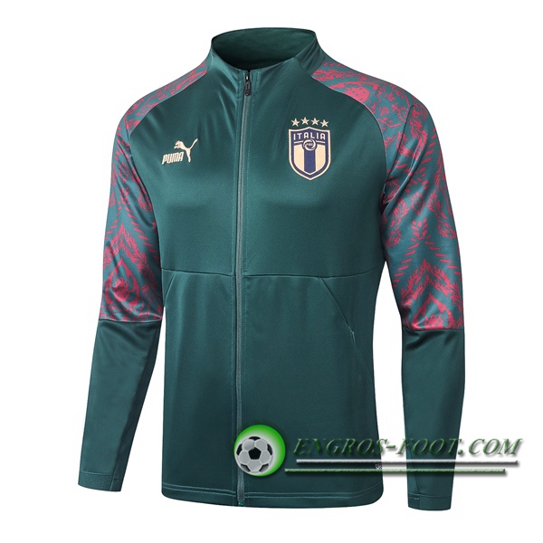 Nouveaux Veste Foot Italie Vert 2020/2021