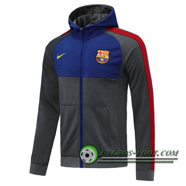 Veste A Capuche FC Barcelone Gris 2020/2021