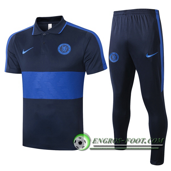 Ensemble Polo FC Chelsea + Pantalon Bleu Royal 2020/2021