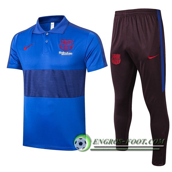 Ensemble Polo FC Barcelone + Pantalon Bleu 2020/2021