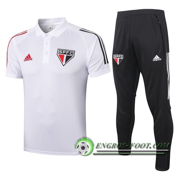 Ensemble Polo Sao Paulo FC + Pantalon Blanc 2020/2021