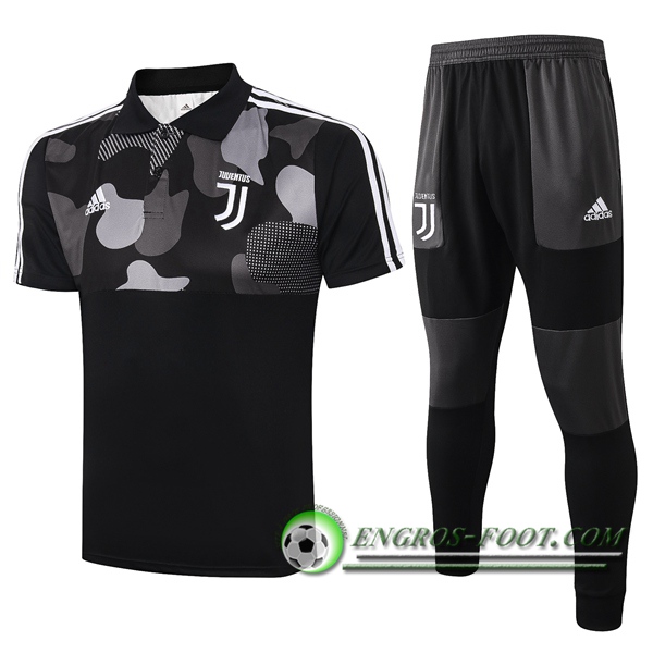 Ensemble Polo Juventus + Pantalon Noir Blanc 2020/2021