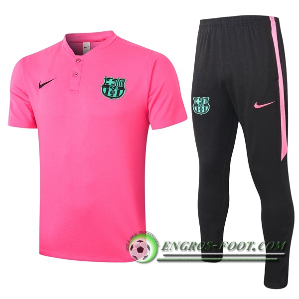 Ensemble Polo FC Barcelone + Pantalon Rose 2020/2021