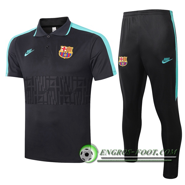 Ensemble Polo FC Barcelone + Pantalon Noir 2020/2021