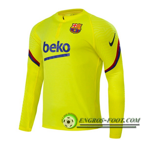 Engros-foot: Sweatshirt Training FC Barcelone Jaune 2020/2021 Thailande