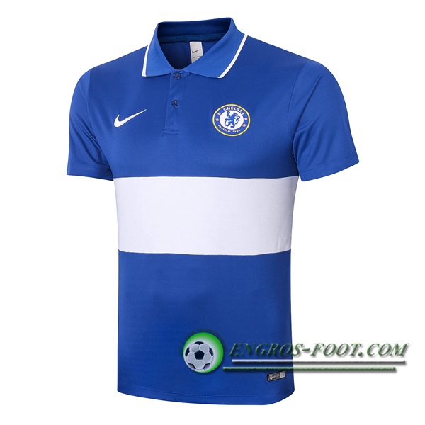 Polo Foot FC Chelsea Bleu Blanc 2020/2021