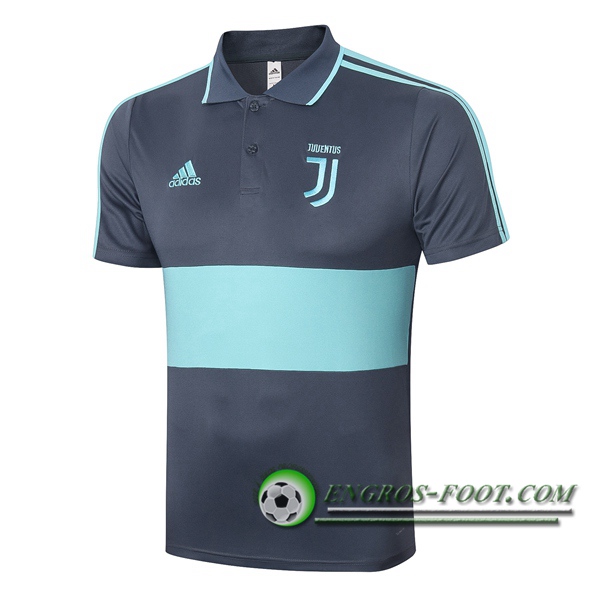 Polo Foot Juventus Gris Bleu 2020/2021