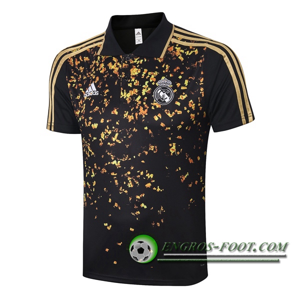 Polo Foot Real Madrid Noir Jaune 2020/2021