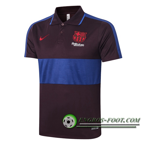 Polo Foot FC Barcelone Marron Bleu 2020/2021