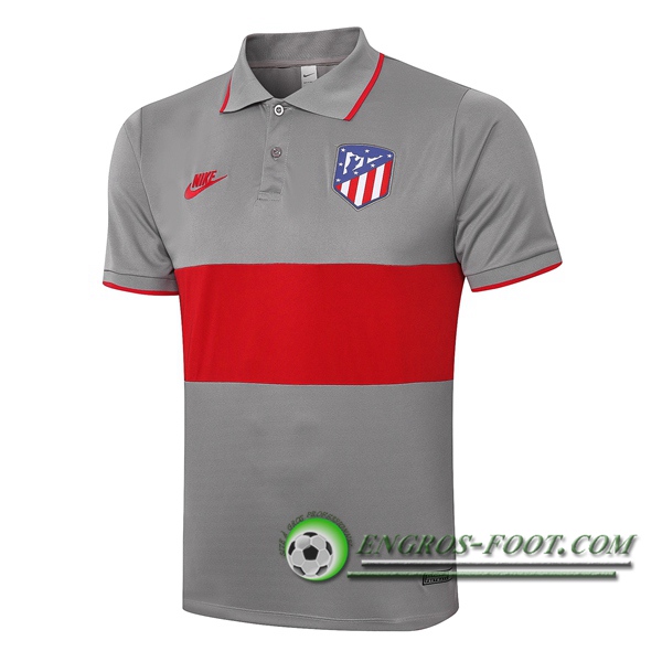 Polo Foot Atletico Madrid Gris Rouge 2020/2021