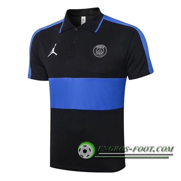 Polo Foot PSG Jordan Noir Bleu 2020/2021