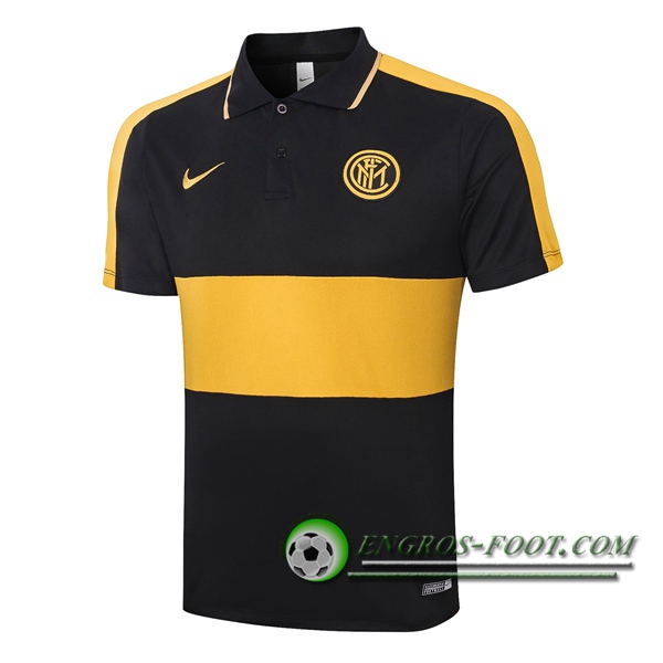 Polo Foot Inter Milan Noir Jaune 2020/2021